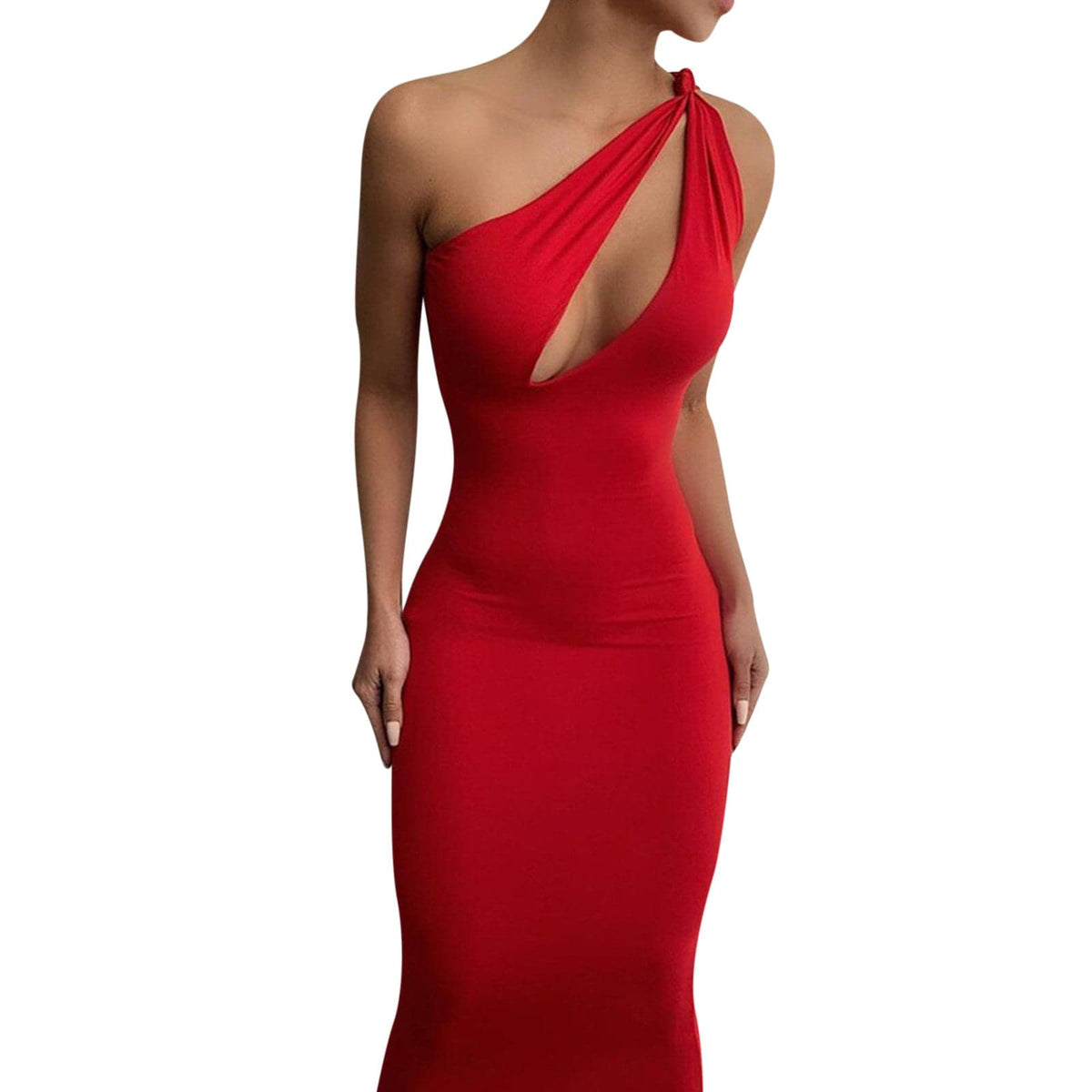 One Shoulder Cut Out Bodycon Maxi Dress - View 7