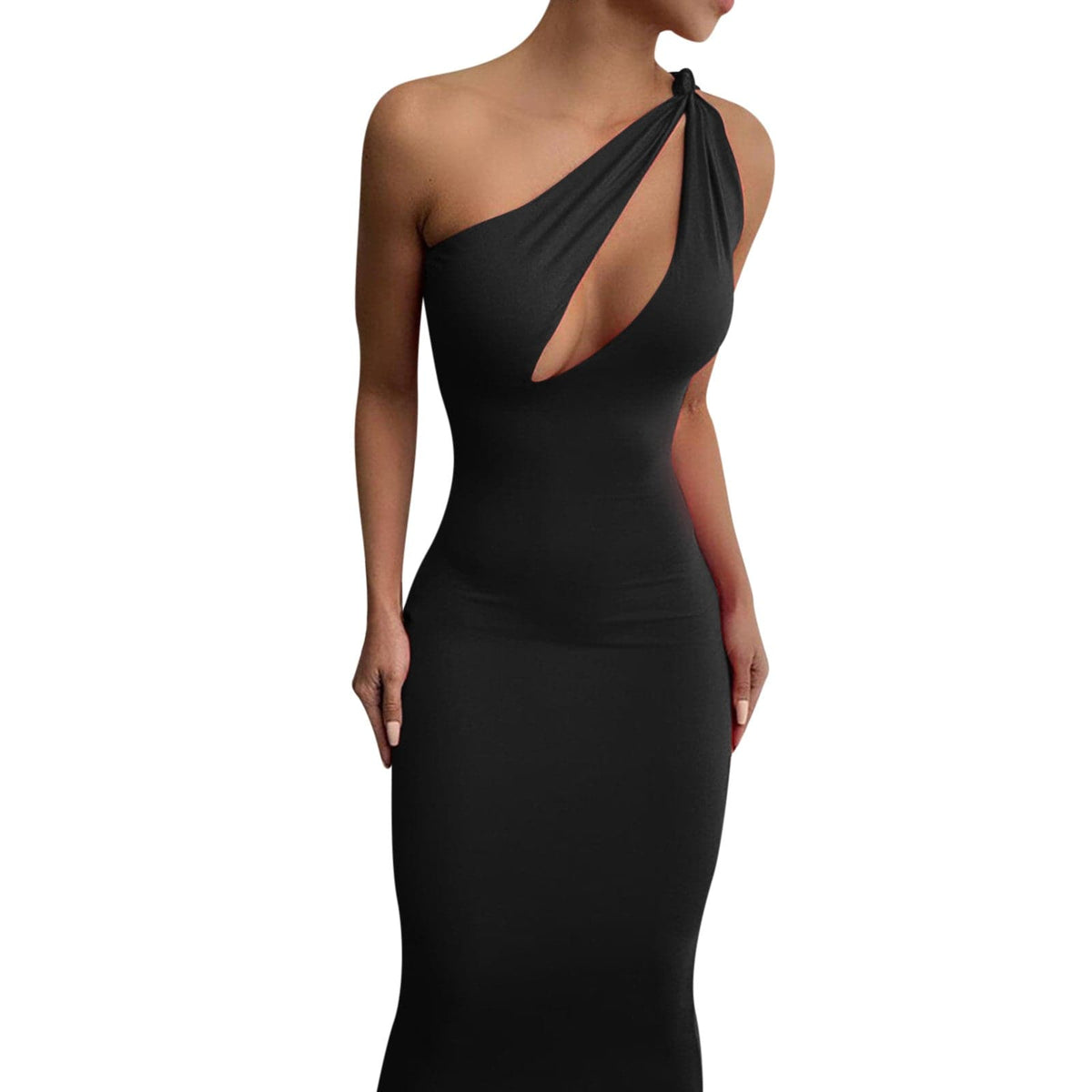 One Shoulder Cut Out Bodycon Maxi Dress - View 6