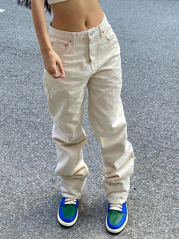 Wash Straight Leg Boyfriend Jeans