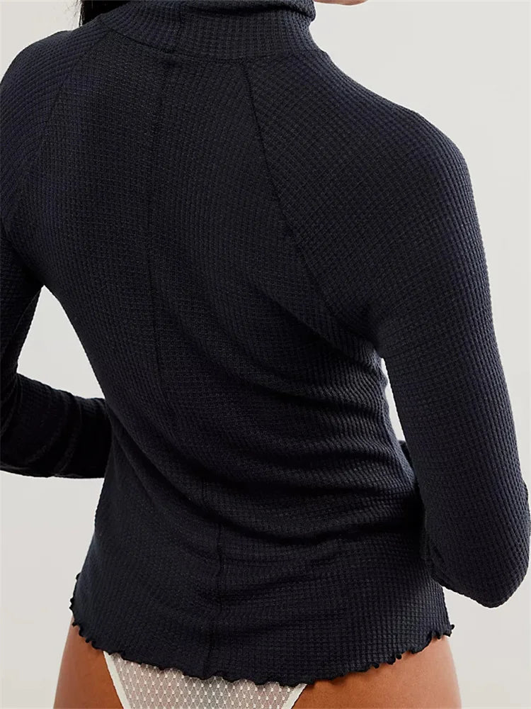 High-Neck Long Sleeve Top