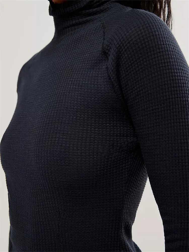 High-Neck Long Sleeve Top
