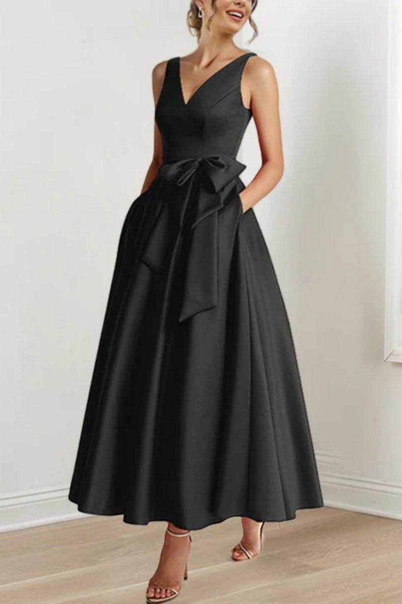 V Neck Sleeveless Ankle-Length Mother Of The Bride Dresses CM0331 - COCOMELODY