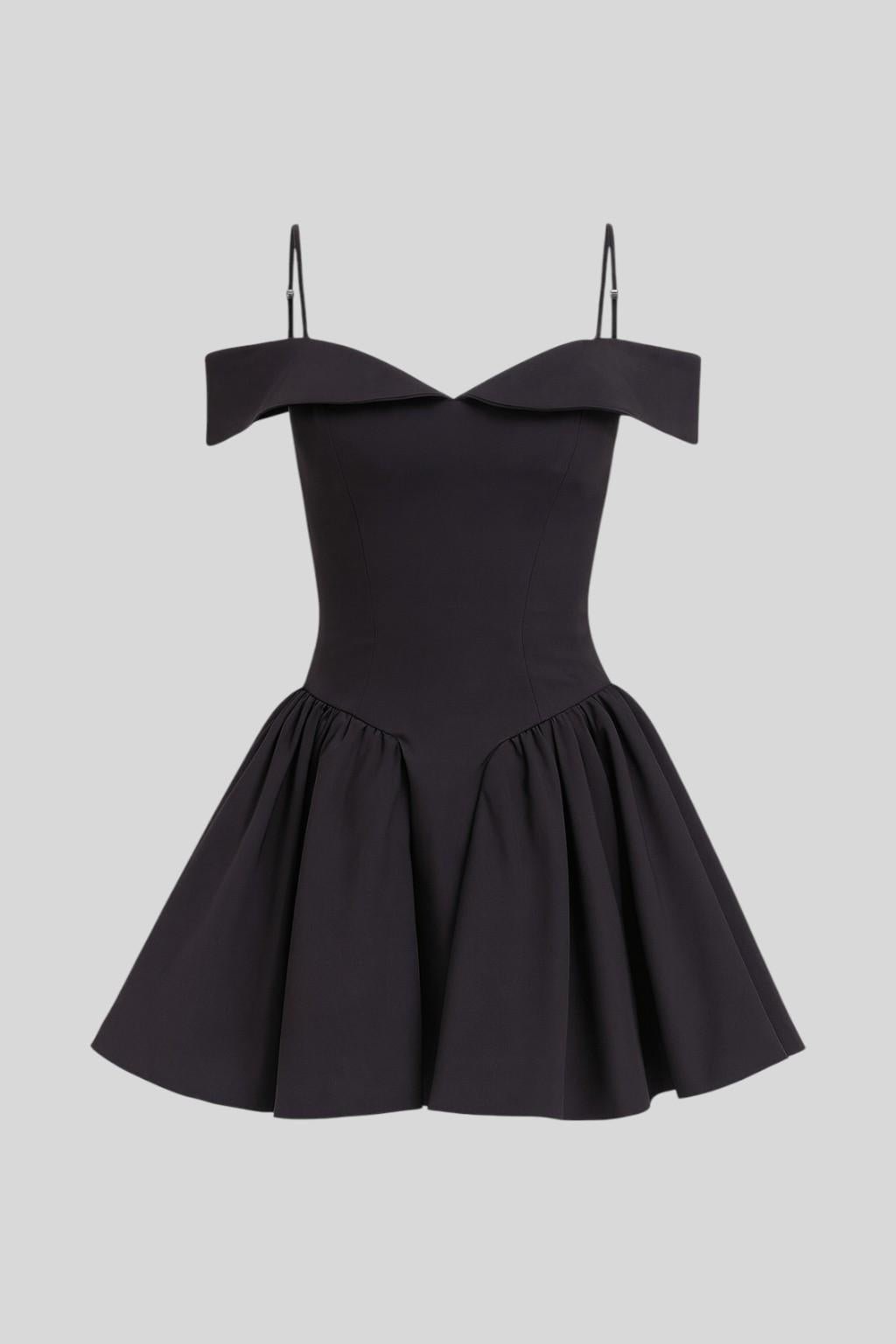 Off Shoulder Strappy Drop Waist Fit and Flare Mini Dress 5