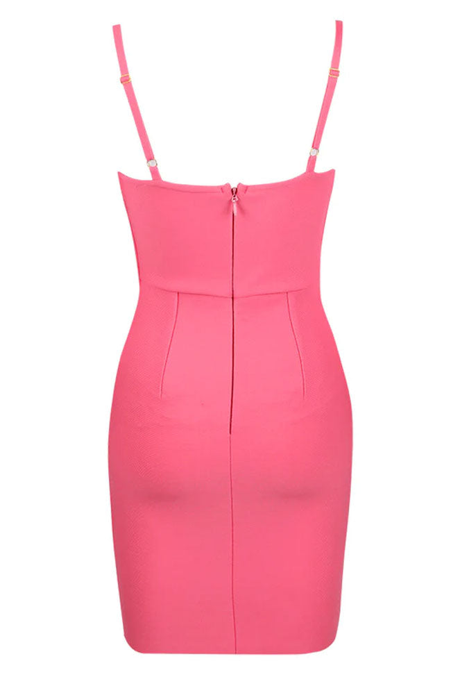 Spaghetti Strap Sweetheart Corset Bustier Bodycon Mini Dress - View 3