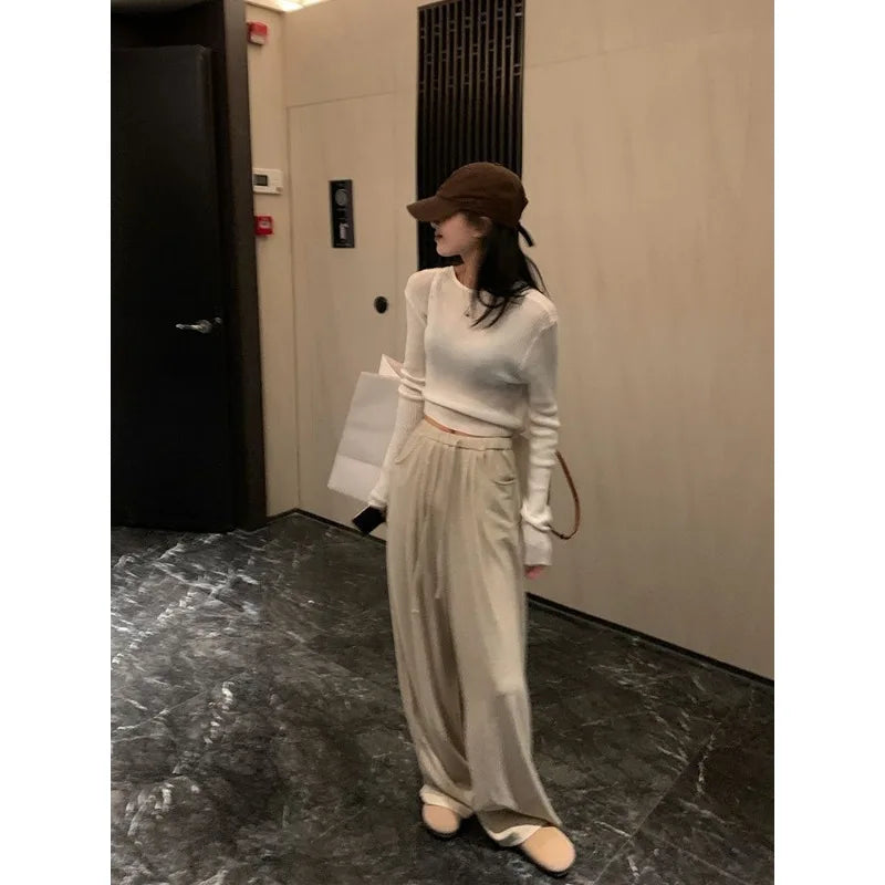 High Waist Elastic Wide Leg Palazzo Pants 6