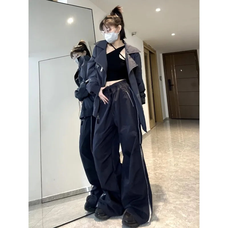 Y2K Wide Leg Cargo Sweatpants