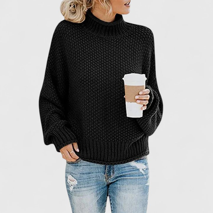 Turtleneck Long Sleeve Chunky Knit Sweater 5