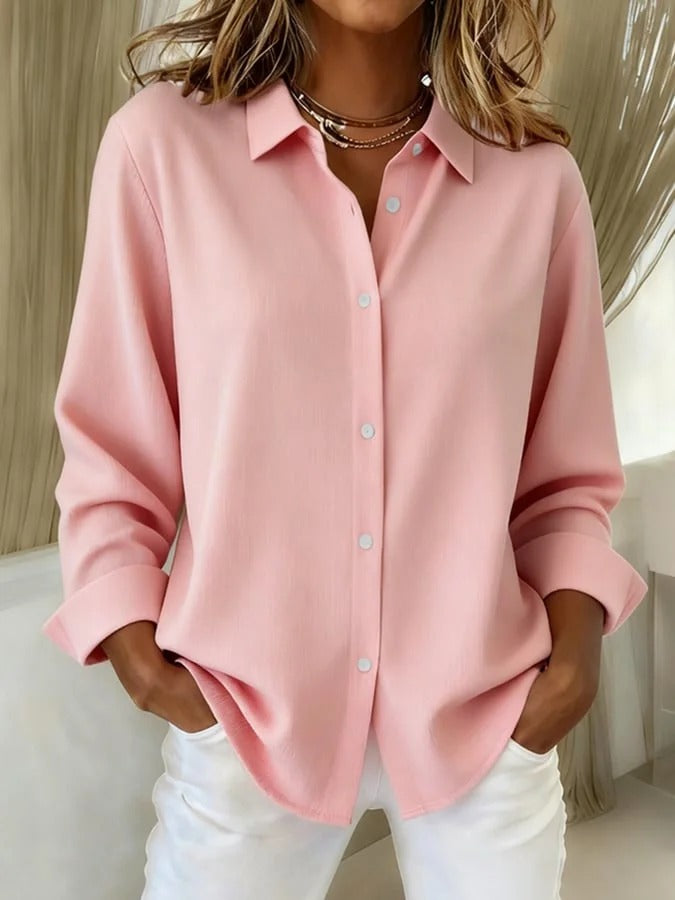 Roll Sleeve Button Front Collared Shirt 4