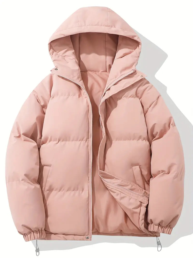 Hooded Zip Front Puffer Jacket