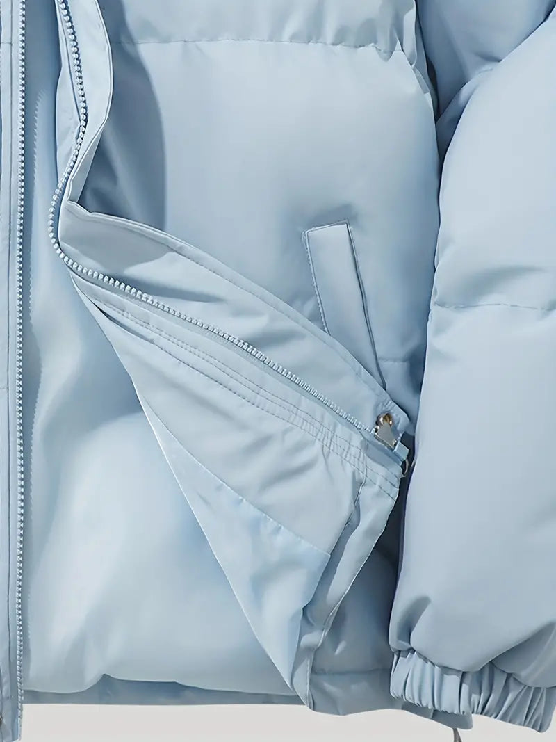 Hooded Zip Front Puffer Jacket 13