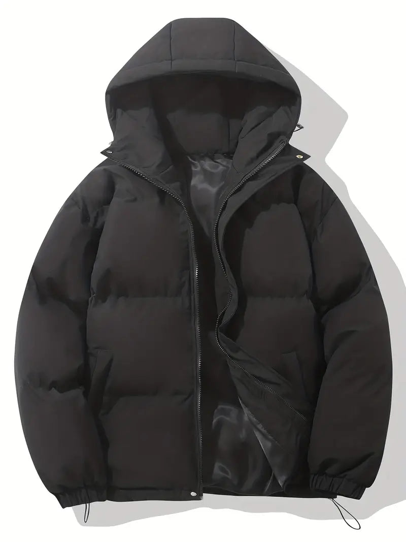 Hooded Zip Front Puffer Jacket 14