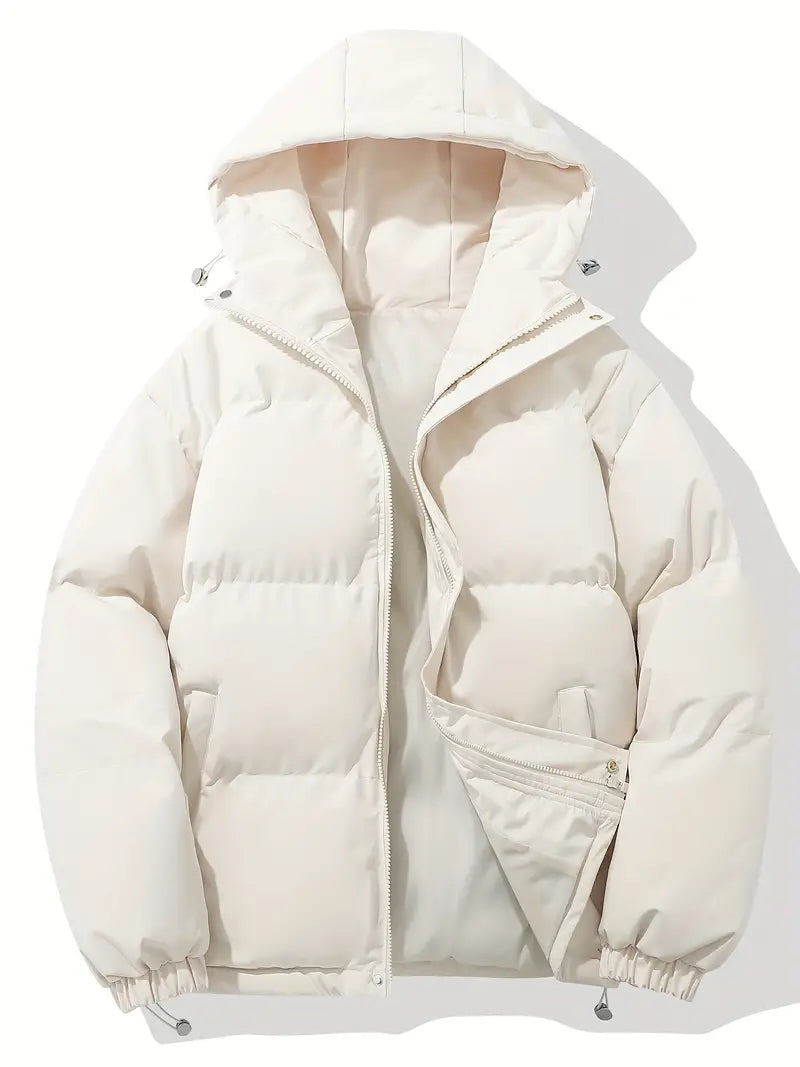 Hooded Zip Front Puffer Jacket 16