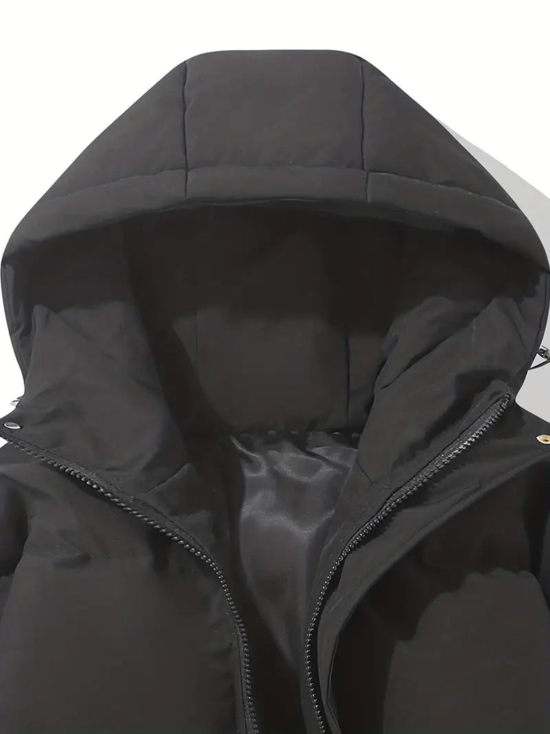 Hooded Zip Front Puffer Jacket 7