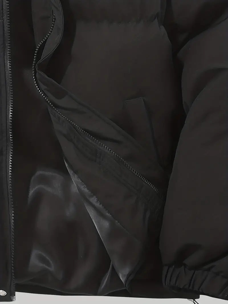 Hooded Zip Front Puffer Jacket 9