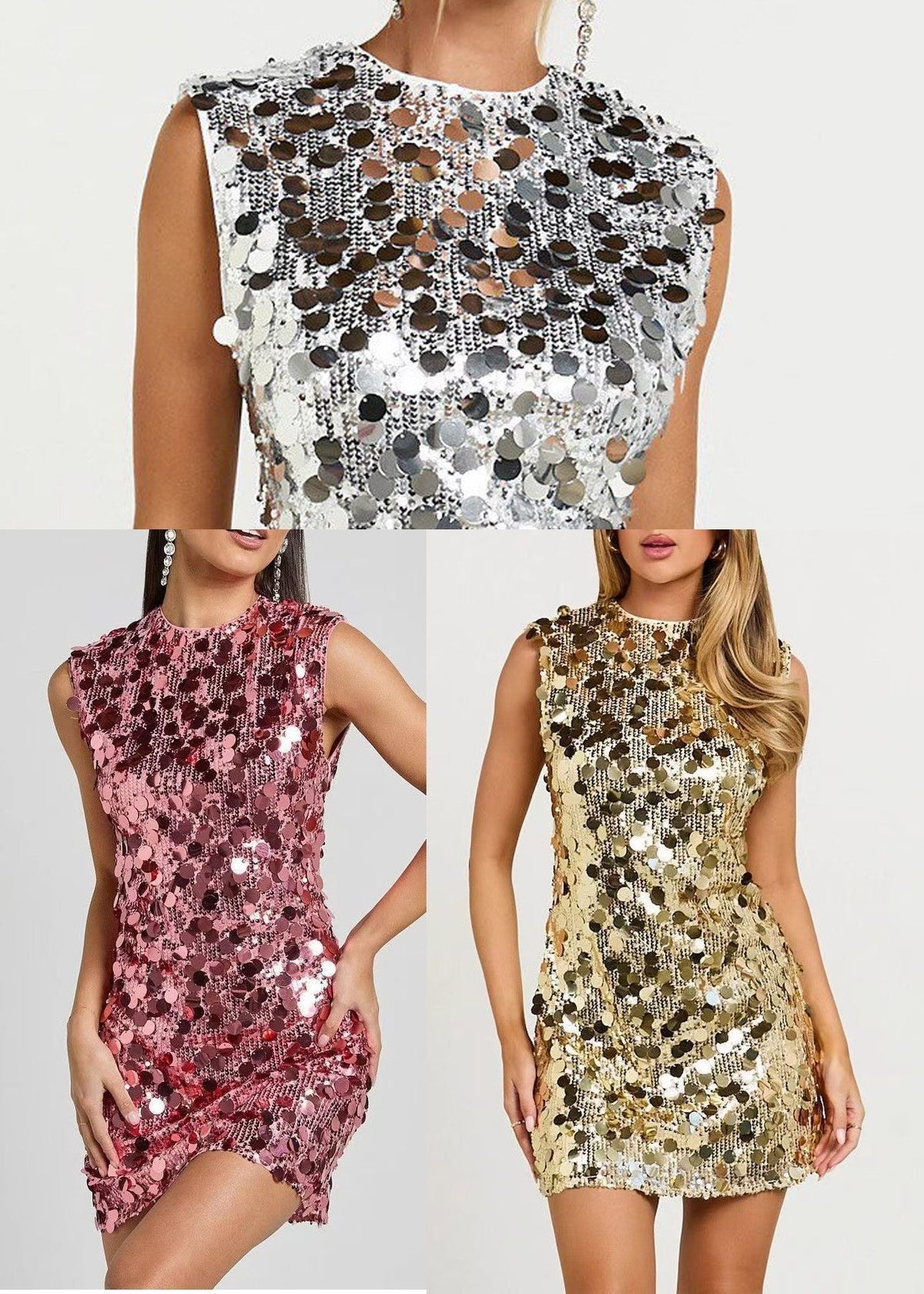 Sequin Sleeveless Wrapped Bodycon Mini Party Dress - View 5