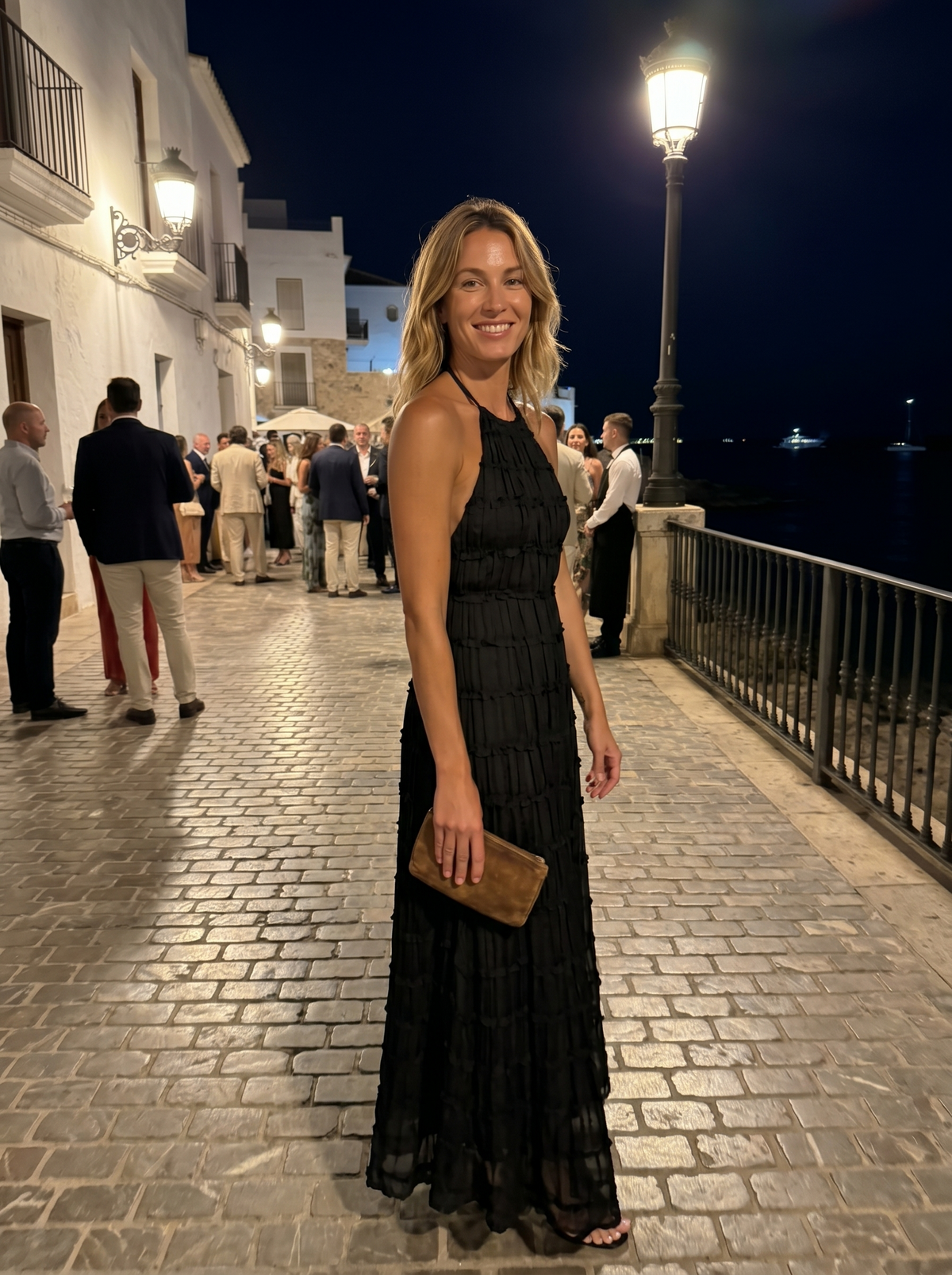 Textured Halter Neck Sleeveless Column Maxi Dress 20