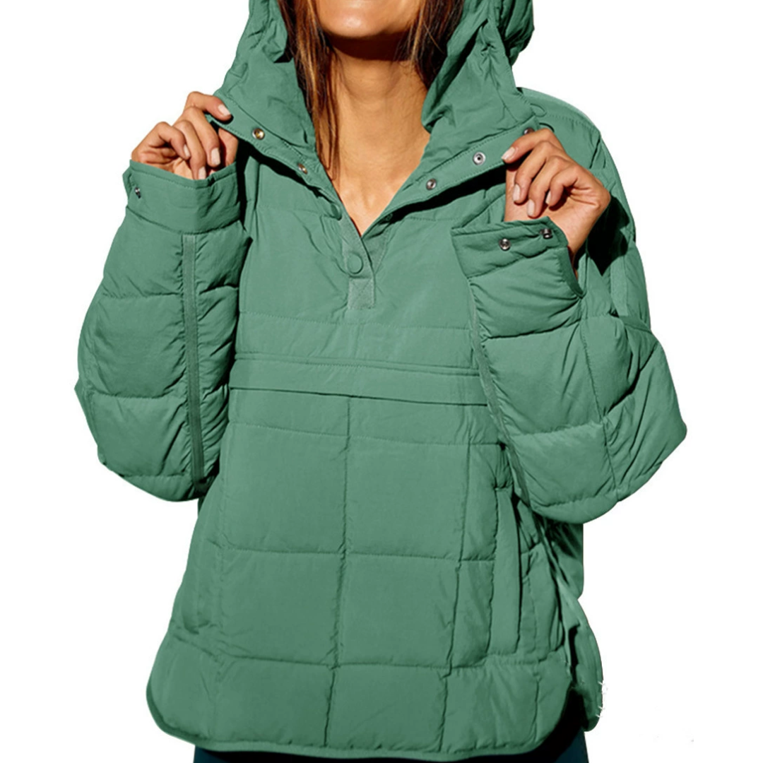 Hooded Quilted Pullover Puffer Jacket 4