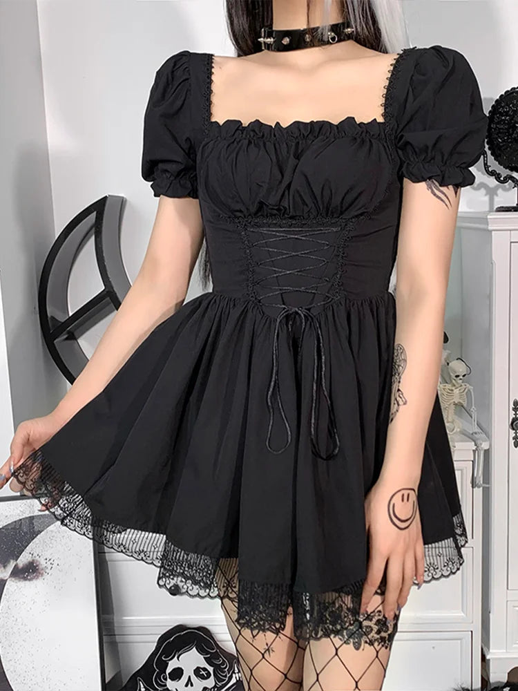 Faux Leather Halter Bustier Mini Dress - View 3