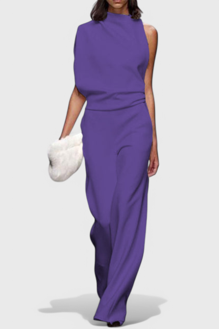 One Shoulder Wide Leg Jumpsuit 5