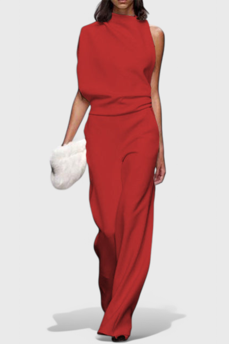 One Shoulder Wide Leg Jumpsuit 8