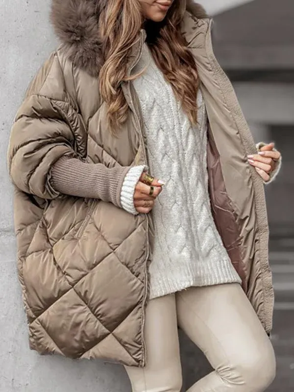 Faux Fur Hood Quilted Longline Puffer Jacket 8