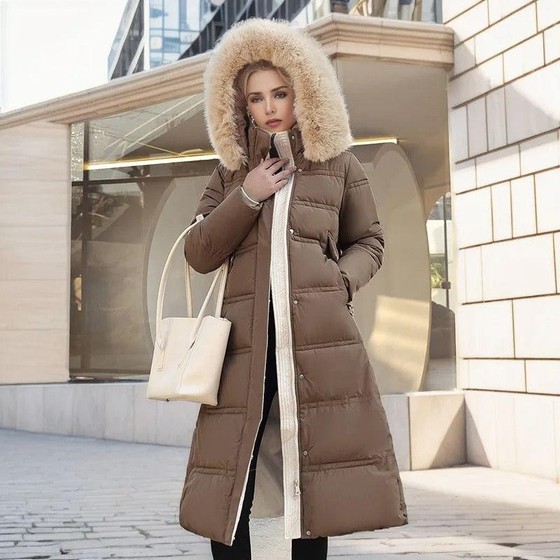 Faux Fur Hood Longline Puffer Coat 3