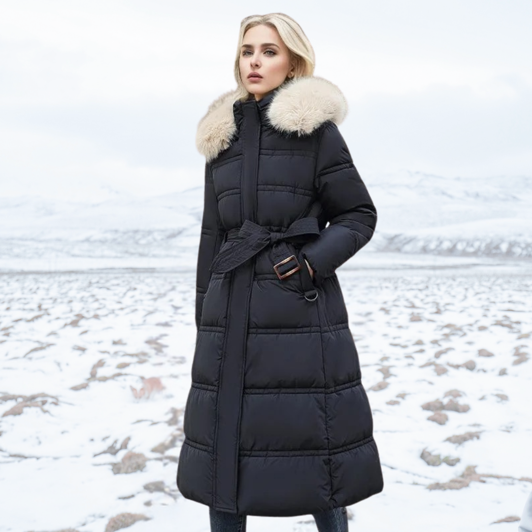 Faux Fur Hood Longline Puffer Coat 7
