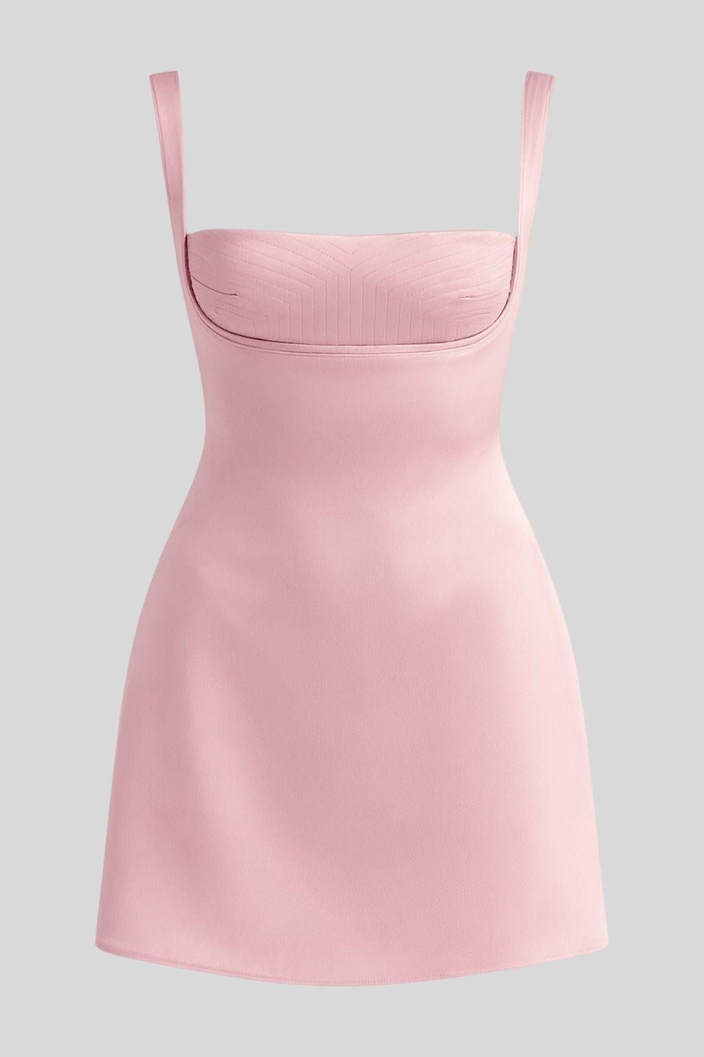 Square Neck Bustier Fit and Flare Mini Dress 5