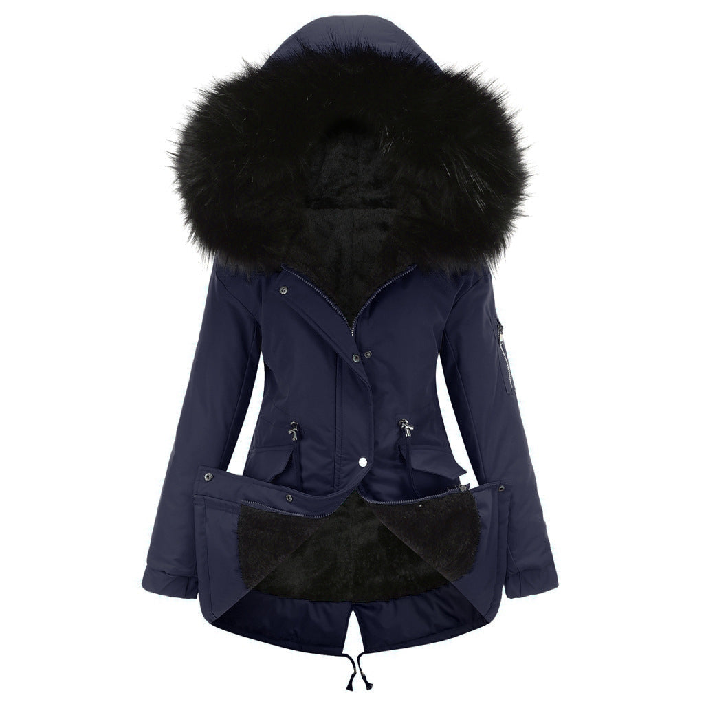 Hooded Faux Fur Trim Drawstring Parka 10