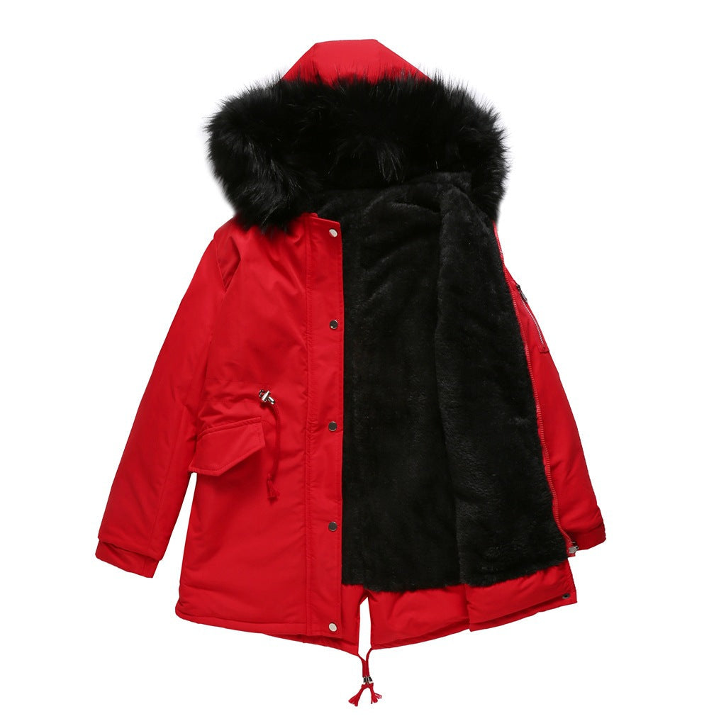 Hooded Faux Fur Trim Drawstring Parka 6