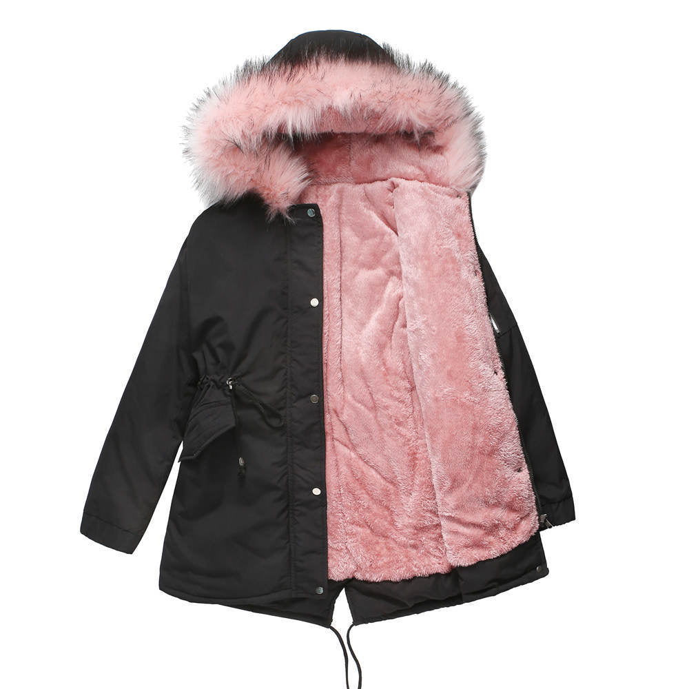 Hooded Faux Fur Trim Drawstring Parka 7