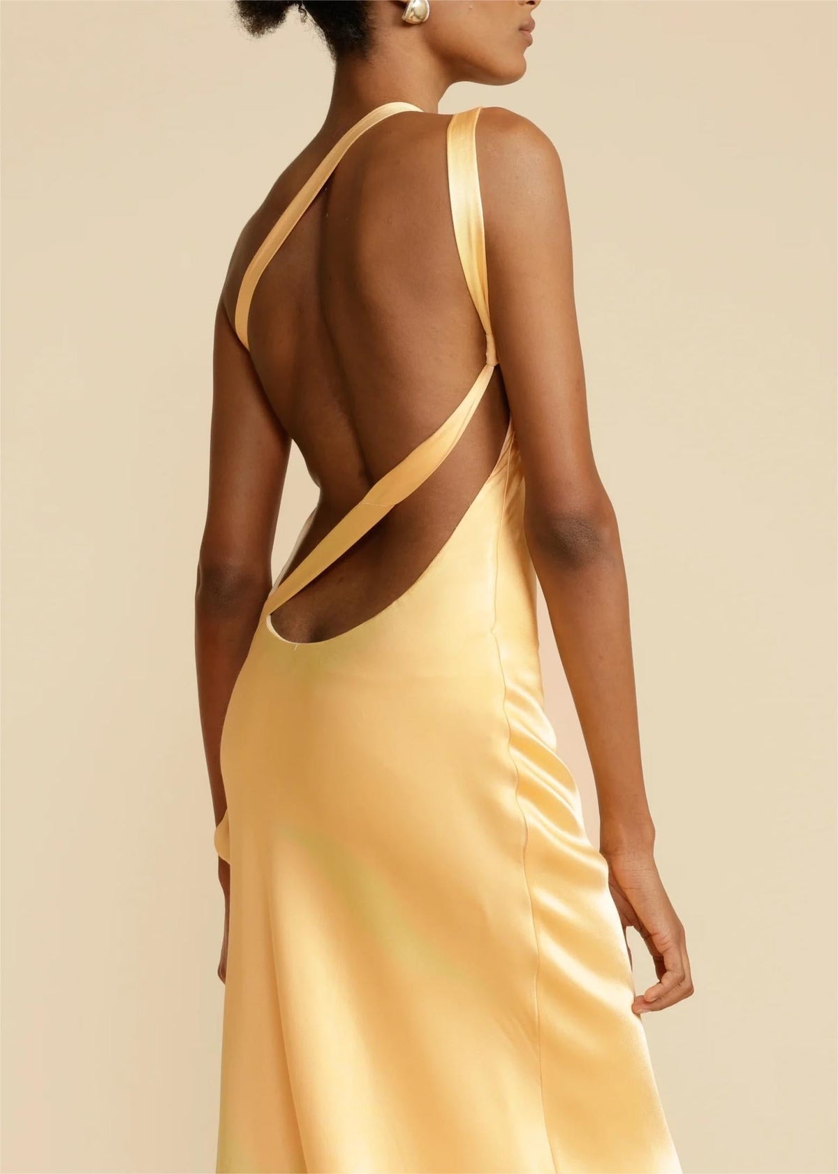 Moonlit Soiree Satin Asymmetrical One Shoulder Maxi Dress - View 7