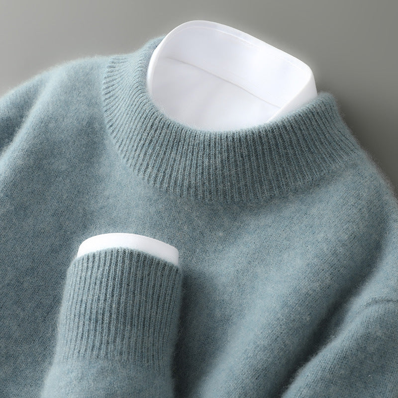 Mock Neck Long Sleeve Ribbed Knit Sweater 4