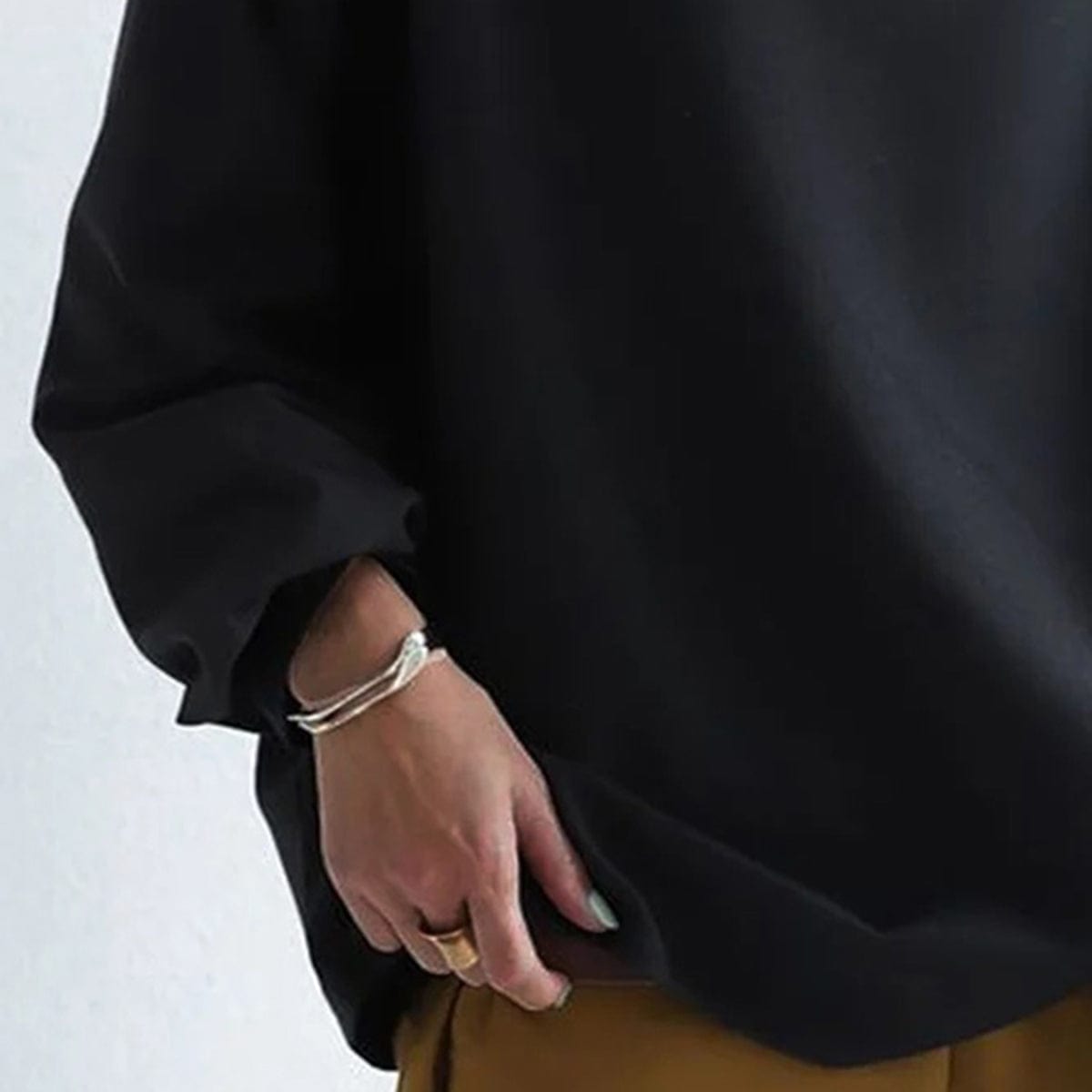 Mock Neck Draped Long Sleeve Top 8