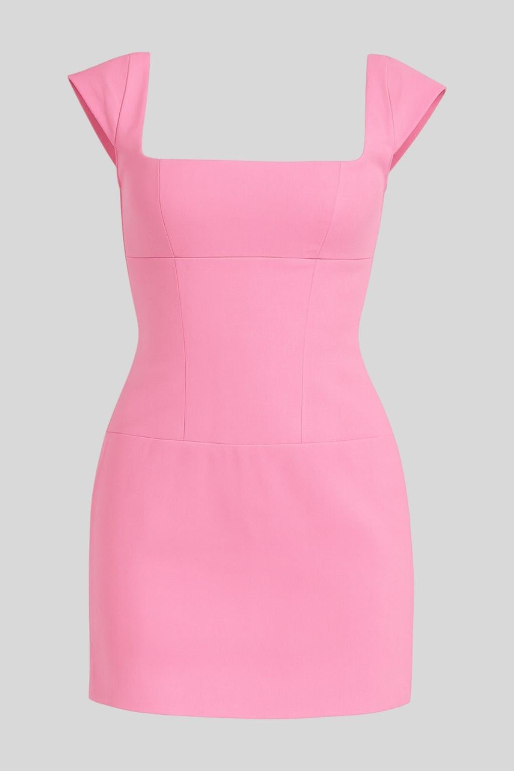 Square Neck Cap Sleeve Corset Mini Dress 4