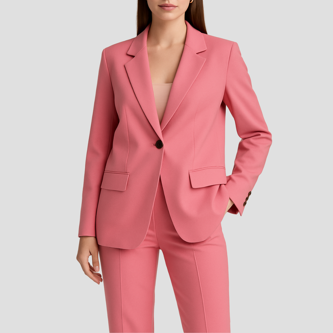 Single Button Blazer and Trousers Two Piece Suit 5