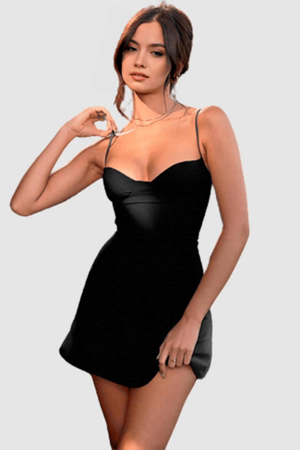 Sweetheart Neck Spaghetti Strap Floral Corset Mini Dress 2