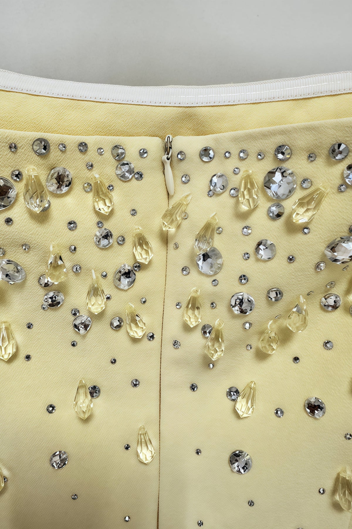 Crystal Embellished Structured Shoulder Square Neck Maxi Gown - View 4