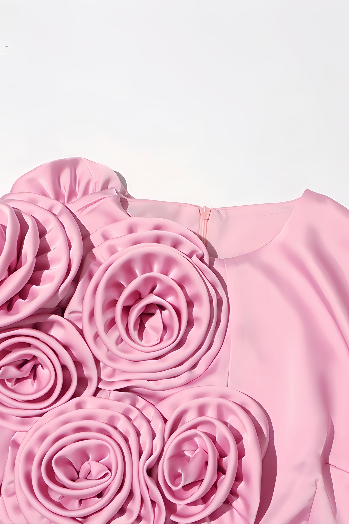 3D Floral Satin Cami Maxi Dress - View 9