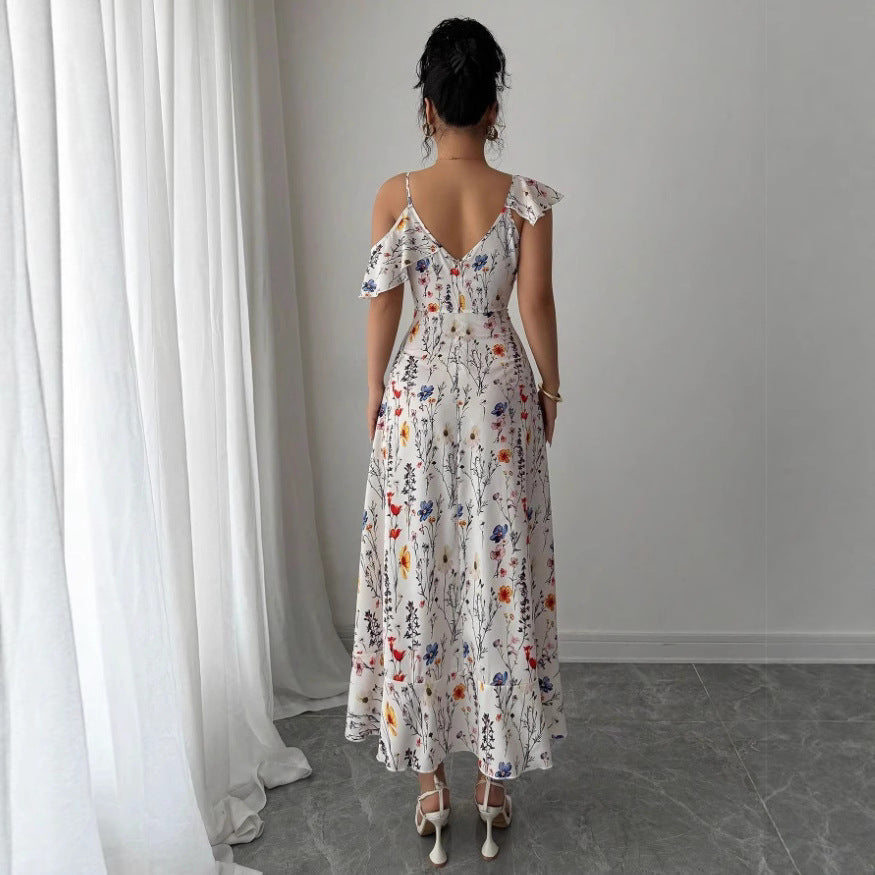 María Asymmetric Hem Ruffle Blouse Dress - View 2