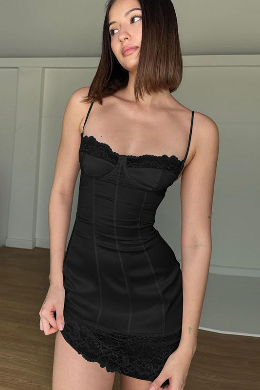 Kapri Lace Ruffle Corset Dress - View 4