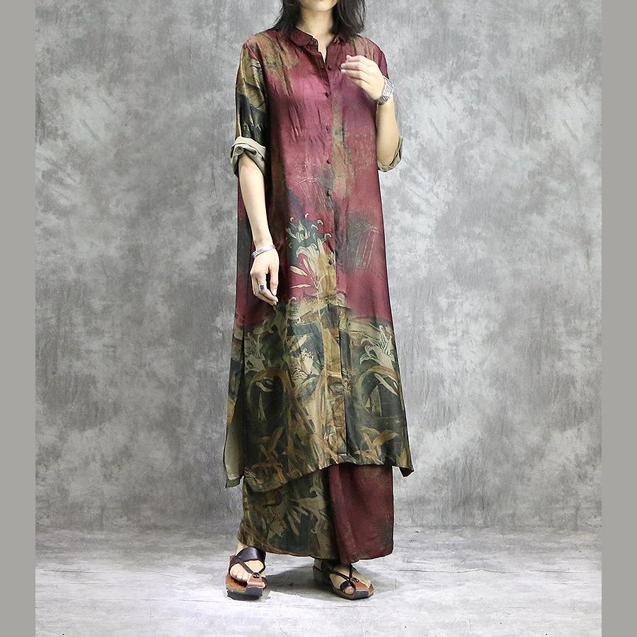 Chiffon Deep V-Neck Cape Sleeve Sheer Layered Flowy Maxi Gown - View 3
