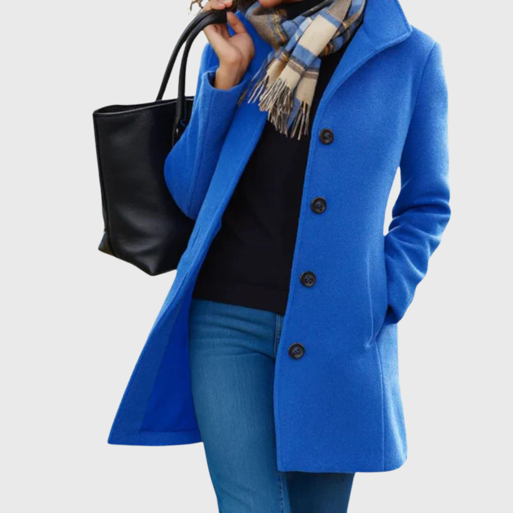 Single Breasted Lapel Mid Length Coat 7