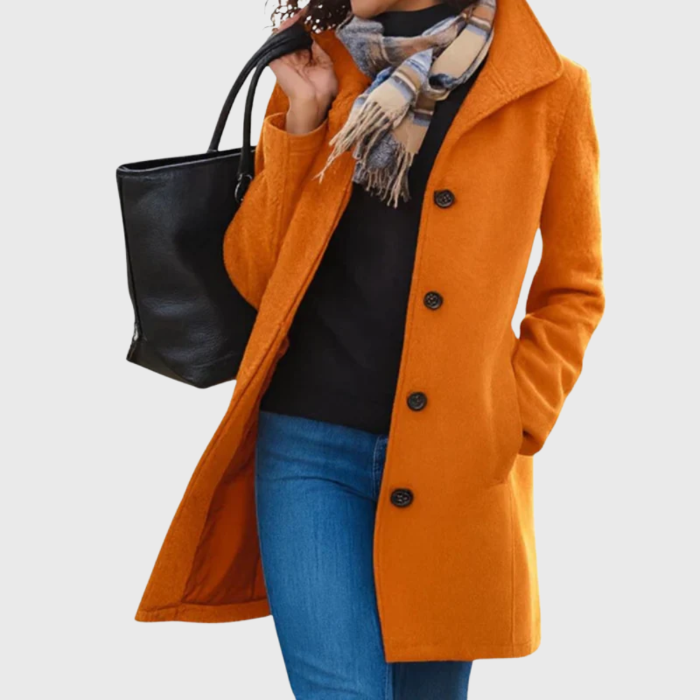 Single Breasted Lapel Mid Length Coat 10