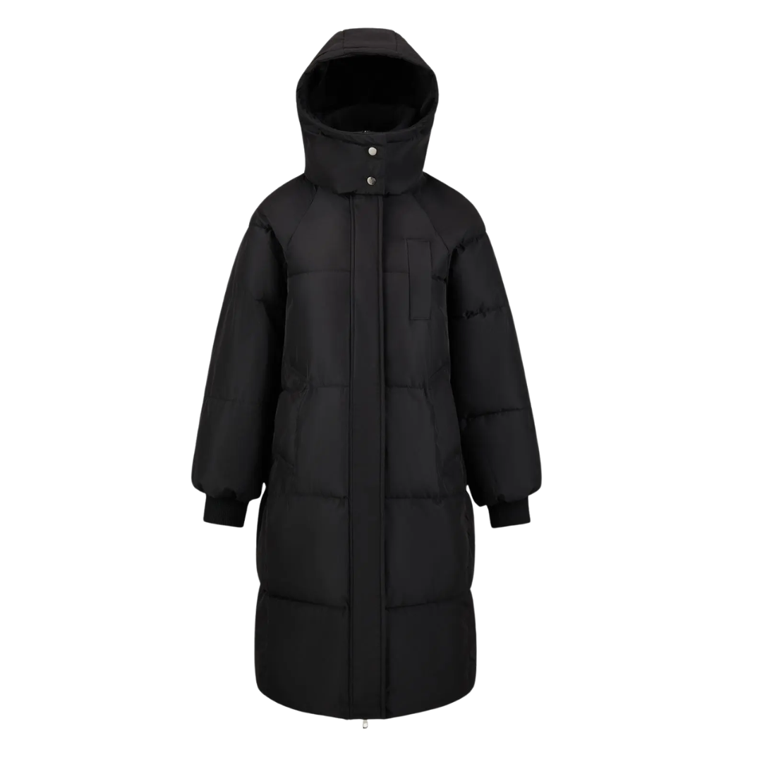 Hooded Zip Front Longline Puffer Jacket 3