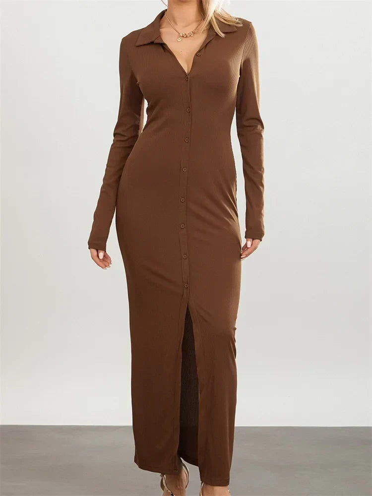 Button Down Evening Dress