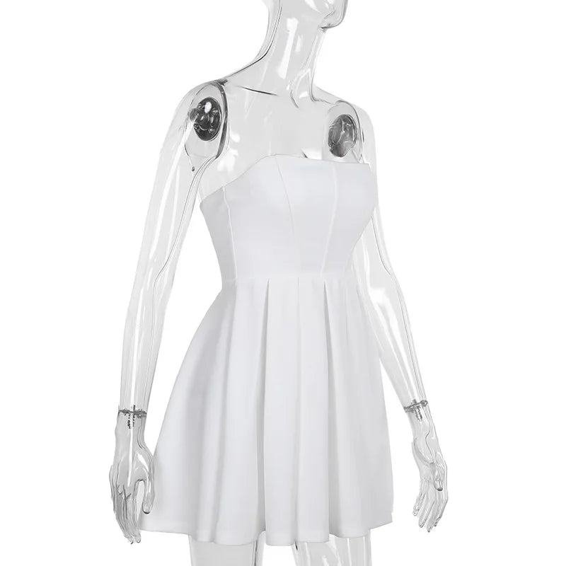 Strapless Corset Pleated A-Line Mini Dress - View 12