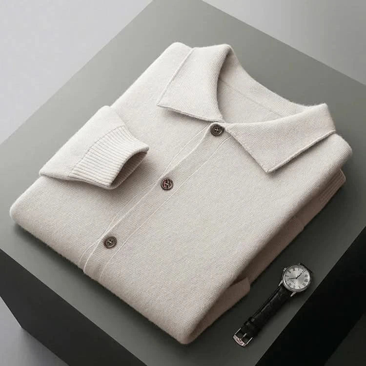 Collared Button Front Patch Pocket Knit Cardigan Jacket 4