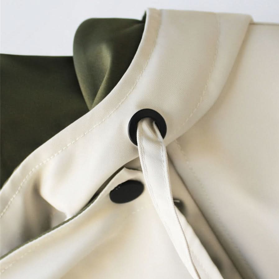 Contrast Oversized Lapel Button Front Utility Jacket 4