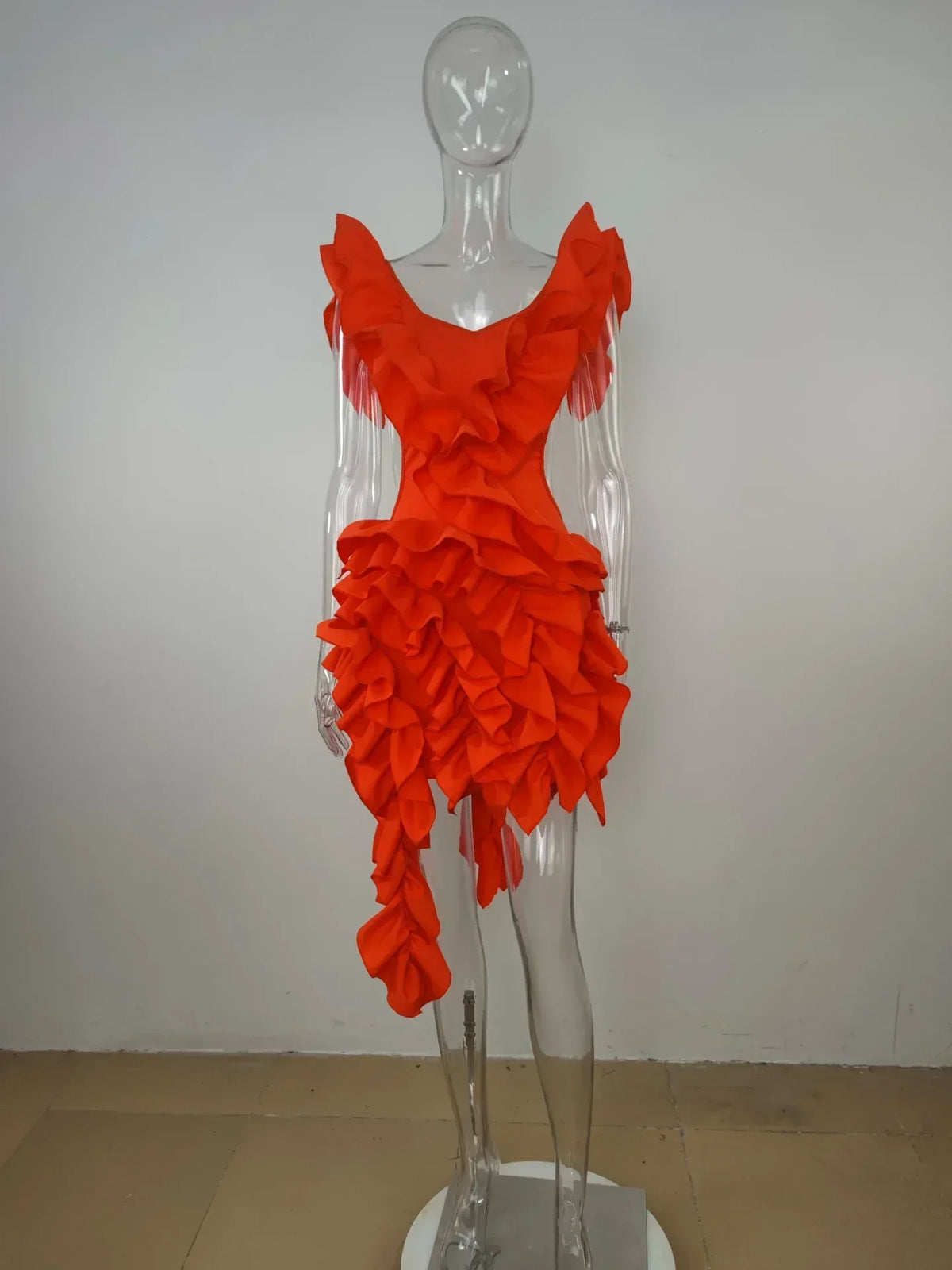 Short Party Dress Backless and Ruffled - View 5